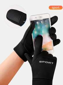 1Pair Winter Thermal Gloves -Gloves With Grip Enhancement, Touchscreen Compatible For Cycling, Skiing, Snowboarding - Unisex Gloves - Multicolor - View 5