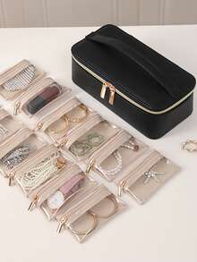 Jewelry Box With 12 Velvet Jewelry Pouch Jewelry Travel Organizer For Women Girl Jewelry Case Necklace Rings Earrings Bags || Best Gifts For Daughter, Girlfriend, Mom | Gifts For Her - Multicolor - View 17