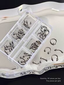 1Box/12 Grids Punk Metal Spike & Chain Nail Embellishments Kit - Gothic Diy Nail Art Accessories Nail Supplies Nails Nail Charms Nail Gems