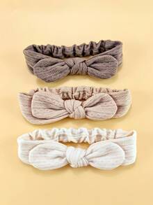 3pcs/Set 0-4 Months Baby Elastic Rabbit Ear Headbands, Soft & Cute Headwear, All Season - Multicolor - View 16