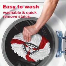 1/2/3/4pcs Mop Heads Replacement Compatible With EasyWring Spin Mop , Microfiber, Deep Cleaning Machine Washable And Easy-To-Replace