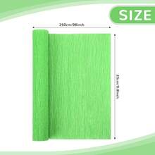 Crepe Paper Streamers 2 Rolls, 10 X 98Inch Crepe Paper Sheets Colourful Paper Flower Wrapping Paper Crafts Birthday Wedding Holiday Party Decorations (Champagne) - 草綠色 - 查看 4
