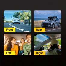 1080P WIFI Car Dash Cam With 360° Rotating Front/Rear/Left/Right Camera, Night Vision, G-Sensor, WDR, Loop Recording, App Control And 32GB SD Card - Enhanced Security, Must-Have Car Accessories For Cars