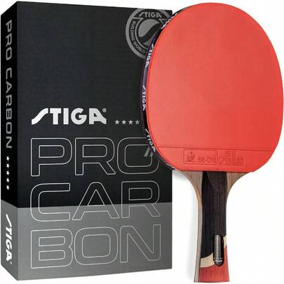 YPro Carbon PerformanceLevel Table Tennis Racket With Carbon Technology For Tournament Play Red And Blue Colorsy