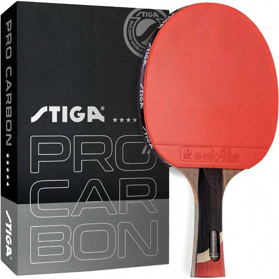 YPro Carbon PerformanceLevel Table Tennis Racket With Carbon Technology For Tournament Play Red And Blue Colorsy