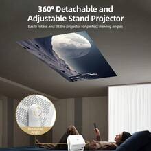 YJMOYE YJMOYE Smart Projektor Native FHD 1080P Android 11.0 Autofokus/Trapezkorrektur (V+H) 5G Dual-Band WLAN6 tragbare Filmprojektor 150 Zoll große Leinwand Heimkino kompatibel mit Handyen