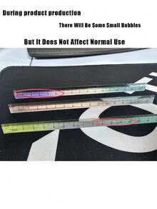 Multifunctional Creative Triangle Ruler, High-Definition Transparent Plastic Angle Measuring Tool, Drawing And Inspection Ruler, Durable Material