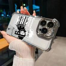 Cool B-Blue L-Lock Anime Flat Phone Case For IPhone 16e 16 15 14 13 12 11 Pro Max X XR XSMax 7 8 6 Plus Anti-Fall Airbag - DDW-249hkx340a4 - 查看 2