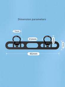 2pcs Metal Ultra-Thin Anti-Lost Backplate, Stainless Steel Clip-On Phone Lanyard Clip, Double Buckle Pad (2 Styles Of Pads Randomly Sent, See Details) - Multicolor - View 9