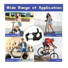 1 件重型电动滑板车挂钩 - 带锁定机制的安装支架，防盗安全，快速安装适用于电动滑板车、自行车、摩托车、货物 - 兼容折叠/非折叠车辆 - 圣诞节、父亲节、教师节的理想礼物 - 兼容智能手机系统（黑色） - 负载能力确保安全连接、滑板车配件、电动滑板车配件车把、滑板车篮、电动滑板车零件