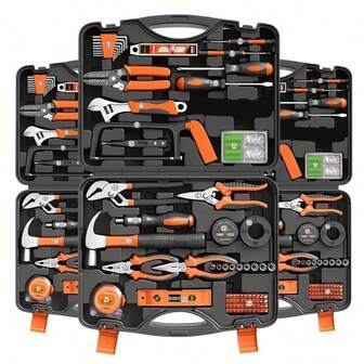 46pcs High Carbon Steel Socket Wrench Set With Star Drive, Auto Repair And Maintenance Combination Kit With Ratchet And Screwdriver