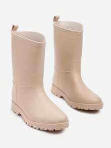 Women's Casual Waterproof Rain Boots - Autumn/Spring - Beige - View 5