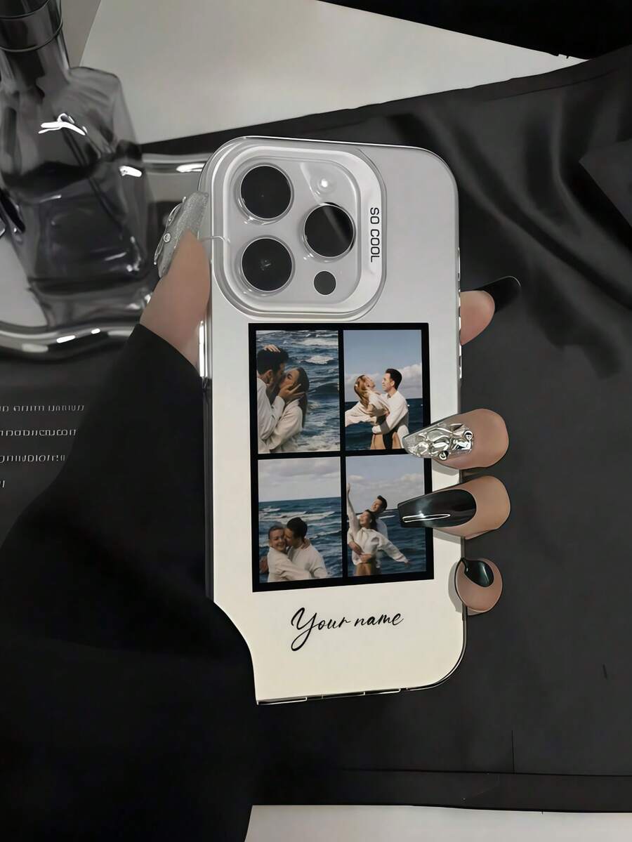 Ốp lưng điện thoại DIY phong cách tối giản dễ thương màu đen mờ, kiểu dáng khung ảnh cưới, 1 chiếc, thiết kế ảnh tùy chỉnh, cá nhân hóa với tên của bạn. Bền đẹp và thời trang. 1 chiếc ốp lưng điện thoại kiểu dáng khung ảnh cưới màu đen mờ tùy chỉnh bền đẹp, tương thích với Apple XR 11 13 14 15 và 16 Pro Max. Trong suốt, thời trang, nhiều màu sắc, dễ thương, tối giản và hoàn toàn phù hợp với điện thoại của bạn. Một món quà cá nhân hóa độc đáo dành cho bạn bè, người yêu và mẹ, quà sinh nhật, quà kỷ niệm. Thời trang. Max. - trắng - Xem 1