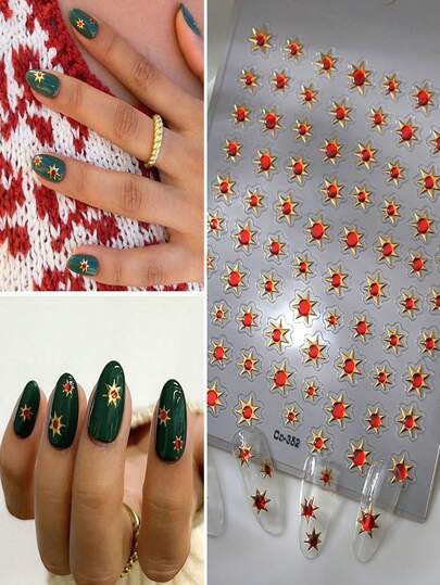 1 pièce Autocollant de nail art en relief avec motif d'œuf au plat, autocollant décoratif mignon et minimaliste de dessin animé