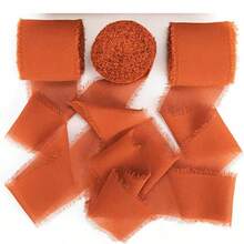 3rolls one pack,15yard white Chiffon Ribbon, Fringe Fabric Ribbon, Handmade Wedding Bouquets Material, Gift Packaging Materials, Cake Decor Ribbon, Clothing Decor, Wedding Decor, Party Decor, Gift Decor, Bow Decor