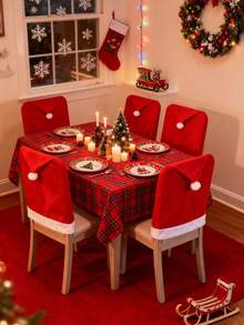 20Pcs/Set Christmas Chair Back Cover 23.6*20in Removable And Washable Dinner Chair Cover For Christmas Dining Room, Kitchen, Living Room Home Decoration Christmas Decorations,Christmas Decoration Christmas Chair Cover Soft Touch Non-Woven Chair Cover Christmas Table Decoration Santa Hat Christmas Gifts - Multicolor - View 10