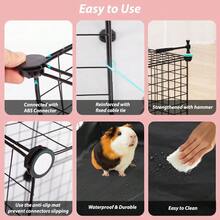 Small Animal Playpen With Waterproof MatGuinea Pig Cages 4824.612.2CC Cage For Hamster Rabbit Hedgehog Chinchilla Ferret Indoor Outdoor Portable Metal Wire Yard Fence Metal Pet Panels20pcs - 20個(含墊子) - 查看 6