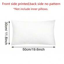 1 pieza/2 piezas Funda de cojín decorativa navideña, adecuada para sala de estar y dormitorio, decoración navideña, regalo de Navidad, adorno navideño, 50x30 cm, no incluye relleno de cojín