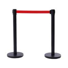 XIANXUS 6Pcs Stanchions, Crowd Control Barriers With 6.5' Retractable Belt, Stainless Steel Stanchion Posts Queue Line Pole - Black - View 8