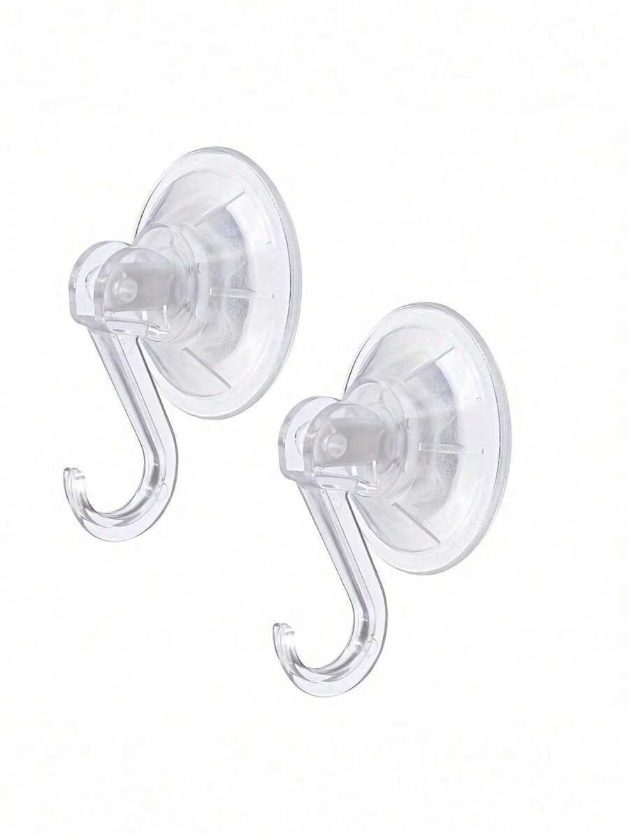 4 ganchos de ventosa transparentes de uso pesado, estantes removibles y resistentes para ventanas, puertas de vidrio, toallas, accesorios de baño