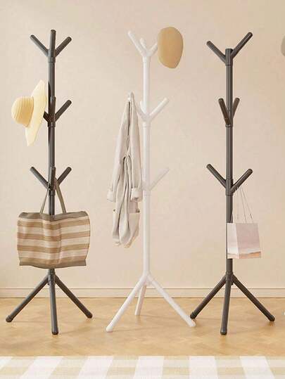 1pc Simple Clothes Hanger Rack, Floor Standing Bedroom Coat Rack, Home Storage Organizer, Bedroom Decor, Room Accessories, Simple, Spring Break, Boho Chic, Luxury Style, Mother's Day, Spring, Spring Decor, Bohemian, Room Items (Max Load 20KG)