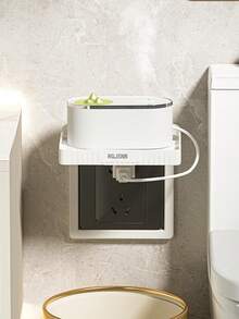 1/5 件壁挂式插座架、开关支架、线盒整理架、无需钻孔、小型扬声器路由器支架存储/插座保护支架 - 彩色 - 查看 5