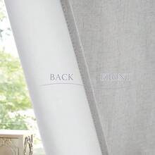 100% Blackout Curtains For Sightlight Window, Linen Textured Blend Privacy Front Door Curtain Blinds For French Door Kitchen Living Room Doorway, W 12 X L 69 Inch, Light Grey, 1 Panel - 混凝土灰英寸 - 查看 9
