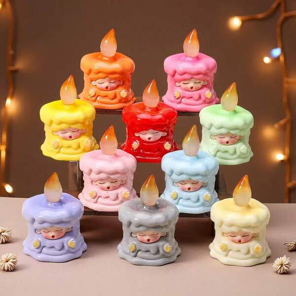 1 pieza Accesorio de vela colorida en forma de nube y sueño, accesorio para auto, llavero, colgante, juguete sorpresa, muñeca artesanal con diseño lindo, colgante para escritorio de oficina, decoración de habitación, se puede coleccionar como conmemoración, juego de niñas, regalo perfecto para amigos, mejores amigos, parejas, decoración de fiesta de otoño y navidad, (estilo aleatorio)