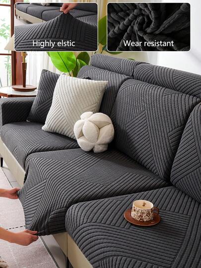 1 st stretchigt sofföverdrag, halkfritt heltäckande sofföverdrag, lämplig för alla årstider, tygförtjockat sofföverdrag, maskintvättbart, dammtätt, husdjursvänligt, heminredning, justerbart för hörnsoffa, sovrum, kontor, vardagsrum 1/2/3/4-sits