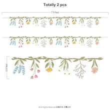 Flower Banner Wildflower Garland For Enchanted Garden Party Woodland Theme Picnic Wedding Baby Shower Birthday Onederland Tea Party Supplies Girl Party Decorations 2pcs - Đầy màu sắc - Xem 3