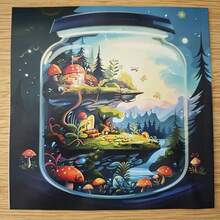 1pc Enchanted Forest In A Jar Adult Coloring Book - Vibrant Fairy Tale Scene With Mushrooms, Butterflies, And A Whimsical House - Ideal For Birthday, Christmas, Halloween, And Party Gifts, Party Coloring Book | Whimsical Illustration | Detailed Coloring - Ảo thuật - Xem 9