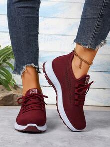 "Round Toe Slip-On Platform Shoes Winter 2025 New Export Women's Thermal Lined Warm Parent Shoes Wholesale Casual Outdoor Boots Cross-Border Snow Boots" - Red - View 5