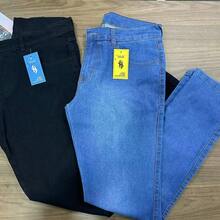 Kit 2 Jeans 48-56 PLUS Black Medium Men's Laicra Slim Basic Casual Premium Direct From The Factory With Elastane - Medium Wash - View 1