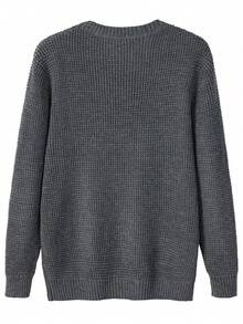 Herren Lässig Outdoor vielseitiger Jacquard-Strick Rundhals Langarm Pullover, Herbst/Winter