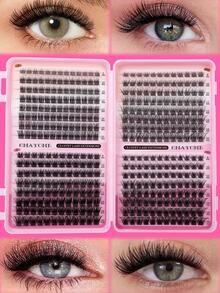 392 Personal Eyelash Book Cluster Extended False Eyelashes DIY At Home Cluster Eyelash Extended Makeup, Rzęsy, Rzęsy, Eyeliner Cluster, Cluster Eyelash, Naturalne, Puszyste Sztuczne Rzęsy, Odpowiednie Na Halloween, Boże Narodzenie, Makijaż