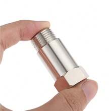 6pcs Oxygen O2 Sensor Spacer Adapter Extension Fix 45mm M18 X 1.5 Bung On Silver - Silver - View 4