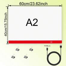 A2/A3/A4 Light Pad Kit, Dimmable Light Box, Eye Protection Diamond Painting Light Board With Top Clip, Portable Light Pad For Tracing Painting, Calligraphy, Watercolor, And Diamond Painting, Anniversary Gifts For Wife Girlfriend, Birthday Gifts For Friend Daughter