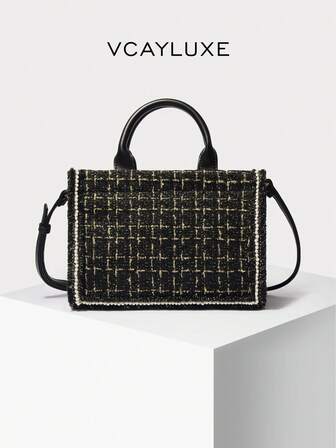 原创小众女士羊毛手提包，优雅珍珠手提包，经典设计师风格手提包，适合购物、休闲、工作和晚装