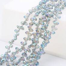 约95颗5*8毫米水滴形玻璃珠，彩色镀AB彩DIY饰品吊坠，适用于手工配件、鞋子、包包、发饰、节日礼物、生日礼物等。 - 5*8mm橫孔水滴 - 查看 38