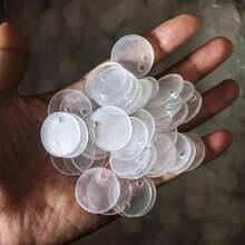 100pcs 1-Inch Clear Acrylic Round Bases - Smooth Edged, For Christmas Tree Toppers, Keychains, Holiday Crafts - DIY Handmade, Top Decoration Design, Transparent Acrylic Material, Handmade Gift Making, Miniature Display Stand, Modern Clear Circular Discs - Multicolor - View 9