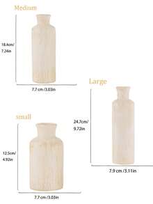 Vase en céramique blanche, décoration d'intérieur minimaliste et moderne, vase à herbes pour table à manger, étagère, porche et centre de table, style bois, vase/pot à fleurs de style bohème. Accessoires décoratifs minimalistes, décoration d'intérieur moderne pour salons et chambres à coucher, décoration centrale, cadeaux pour la fête des mères, cadeaux de remise des diplômes, décorations de mariage, vase en verre pour la décoration de la pièce