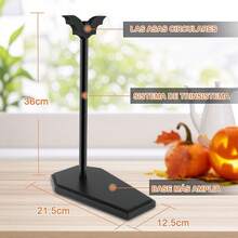 Portarrollos de Papel para Cocina en Acero Inoxidable - Soporte Estable con Base Pesada para Encimera - Dispensador de Toallas Fácil de Usar para Hogar, Baño y Decoración para Cocina (Negro) - Negro profundo - Ver 5