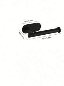 1pc Wall-Mounted Self-Adhesive Bathroom Tissue Paper Holder, Suitable For Home And Kitchen