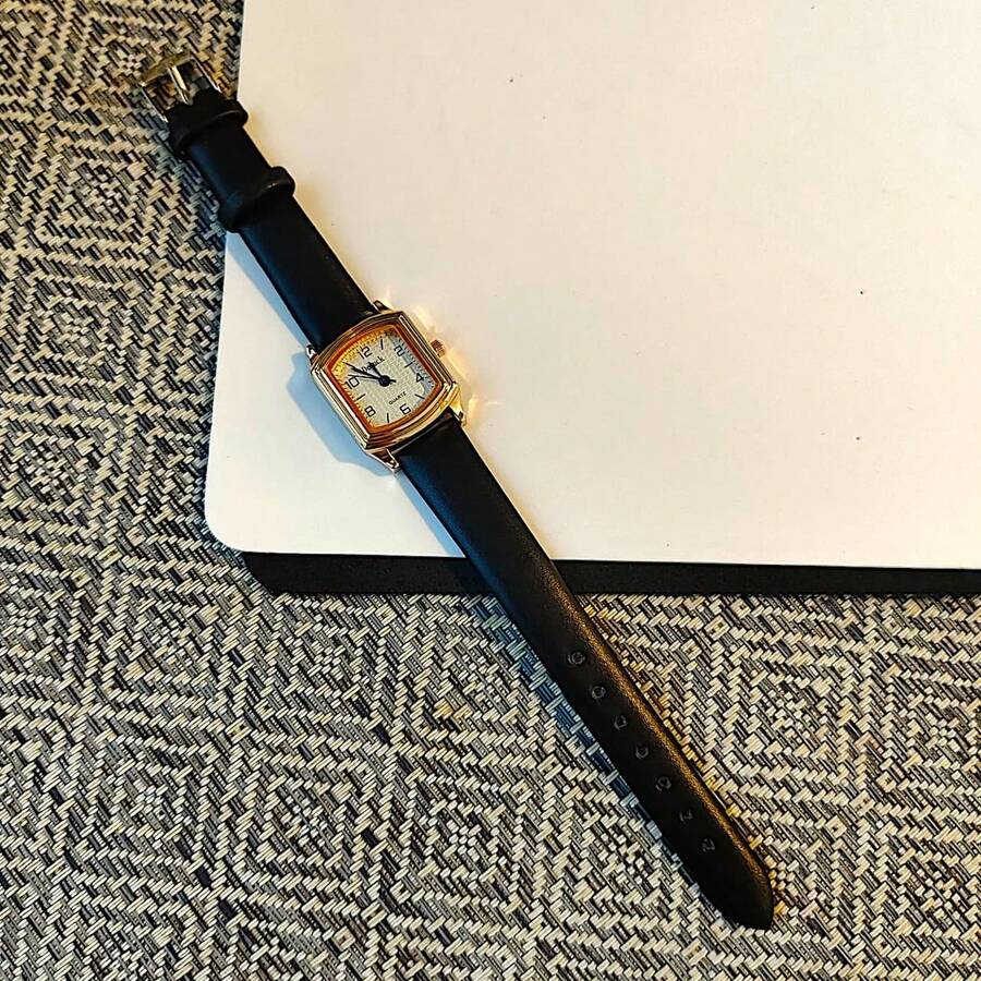MINI LEATHER Quartz Women's Watch [Si] - 玫瑰金 - 查看 1