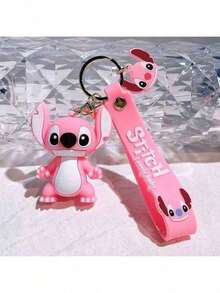 New Cartoon Anime Character Stitch Lilo Keychain Bag Pendant Car Decoration Key Accessories Toy Party Gift(Some Parts May Be Random)