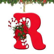 زخارف حرفية من الألف إلى الياء لتزيين شجرة عيد الميلاد - علامات شخصية معلقة للأبجدية الإنجليزية لصنع زخارف DIY