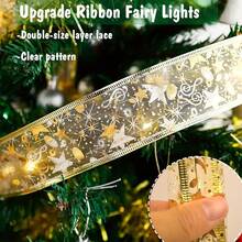 1 pieza Luces de cinta navideña, decoración de copos de nieve y corona - Alimentadas por batería (sin enchufe), luces LED blancas cálidas y azul frío, luces de cinta de plástico, adecuadas para árbol interior, escaleras, decoración de fiestas - Instalación fácil, baterías no incluidas, iluminación navideña, diseño ligero, excelente para compradores navideños y decoración del hogar, decoración navideña, decoración XMAS, decoración del árbol de Navidad, regalo, decoración de Acción de Gracias, boda, decoración del hogar, decoración de otoño, decoración de cumpleaños para regalos, suministros para fiestas, interior, exterior, jardín, decoración de festivales, decoración de Halloween, decoración de pared, adornos de Halloween