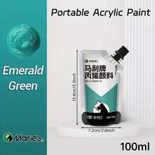 Marie's Acrylic Paint (100ml/3.38oz), Assorted Colors, Water-Proof, Portable Art Pigments For DIY Craft, Graffiti, Drawing, Painting, Canvas, Rock, Wood, Wall And Ceramic, Professional Rich Pigments For Adults & Artists - Single Piece - View 34
