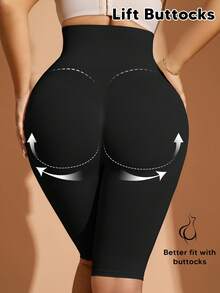 Plus Size Women Slimming High Waist Shaping Shorts, Suitable For Daily Wear Or As Base Layer