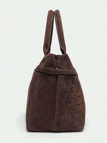 Large Capacity Velvet Tote Bag, Retro European And American Design Shoulder Bag, 2025 Autumn New Fashion Ladies Shoulder Bag